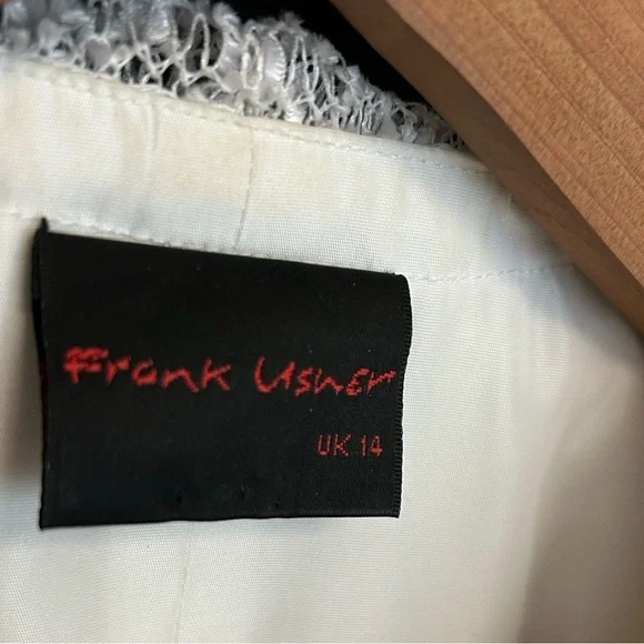 Frank Usher size 12 sequin lace effect blazer NWOT shoulder pads! Fits smaller!! - Picture 16 of 16